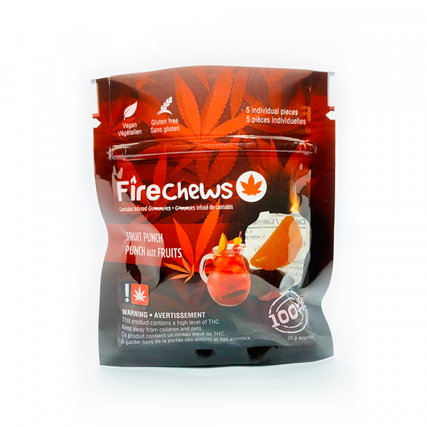 Fire Chews - Fruit Punch (100 MG THC) edibles Serene Farms Online Dispensary