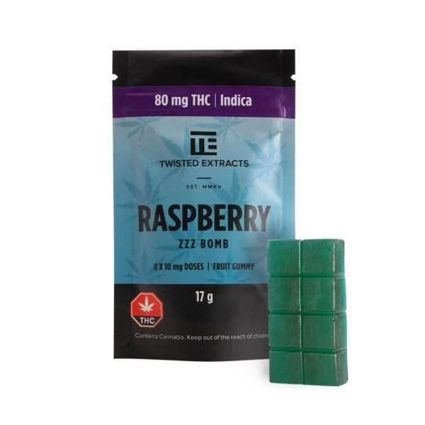 Twisted Extracts Zzz Bomb – Indica Blue Raspberry (80 mg)
